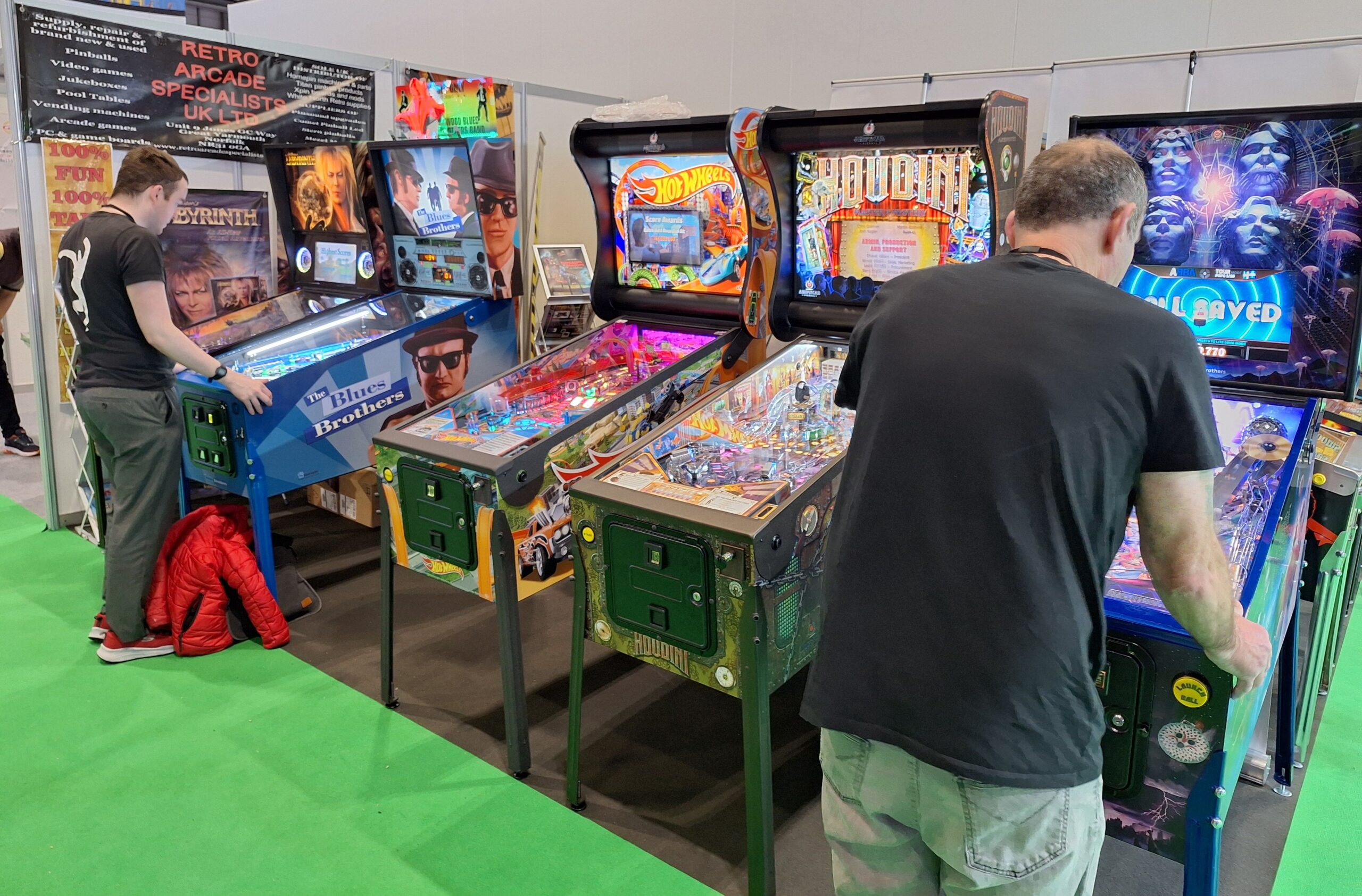 Stoisko Retro Arcade Specialists na EAG 2025 w Londynie